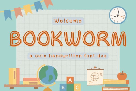 Bookworm Duo: A Playful Script Font for Branding