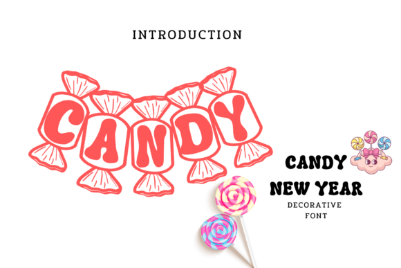 Candy New Year: A Decorative Font for Branding