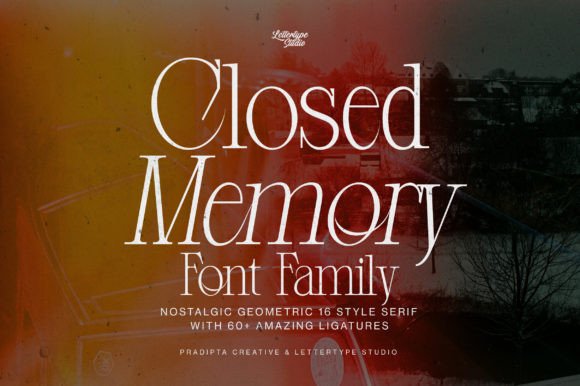Closed Memory: A Nostalgic Serif Font for Branding