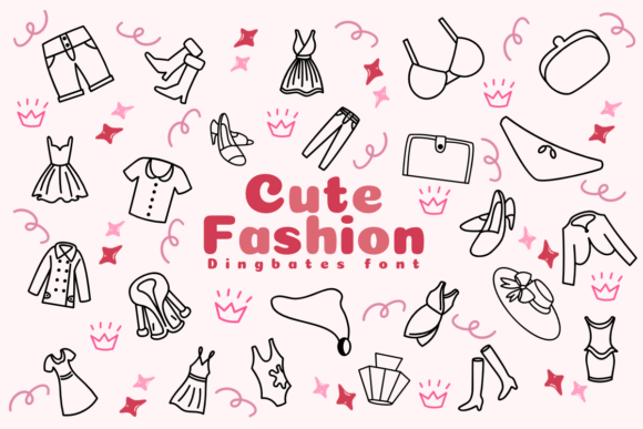 Cute Fashion: A Playful Dingbat Font for Editorial Design