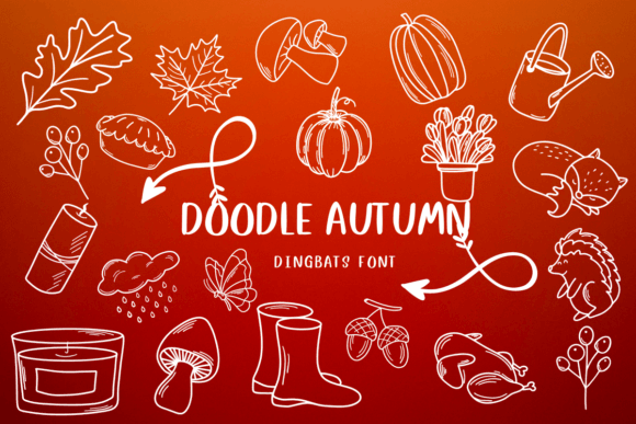 Doodle Autumn: A Playful Fall Font for Branding