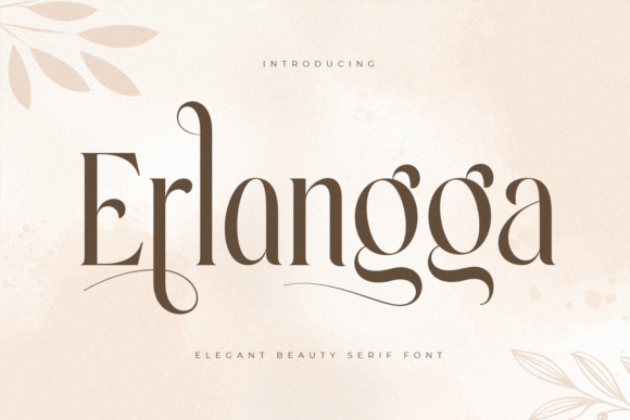Erlangga: A Modern Serif Font for Luxury Craft Branding