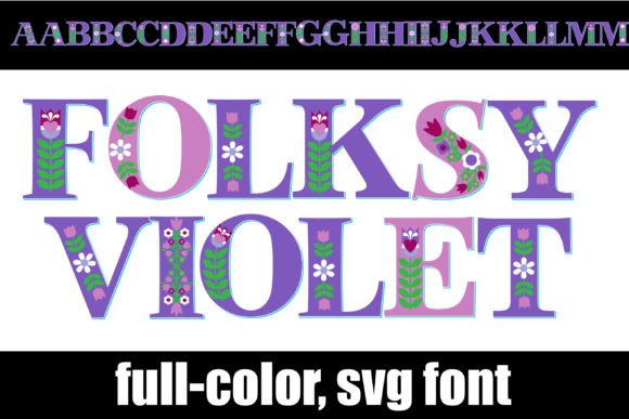 Folksy Violet: A Premium Color Font for Branding