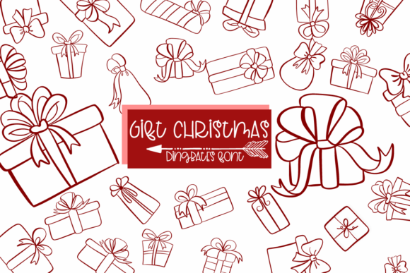Gift Christmas: A Sketch Style Dingbats Font for Makers