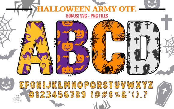 Halloween Army Set: A Spellbinding Display Font
