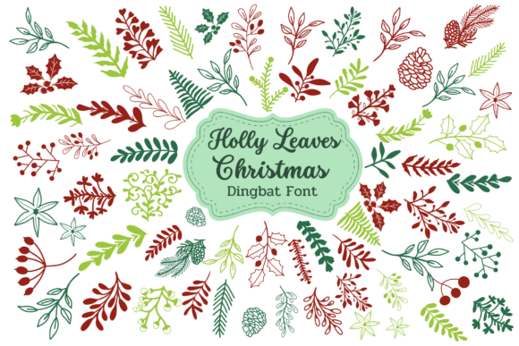 Holly Leaves Christmas: A Festive Font for Your Brand