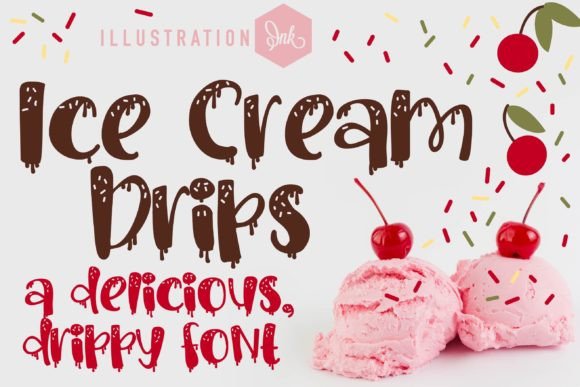 Ice Cream Drips: A Whimsical Display Font Review
