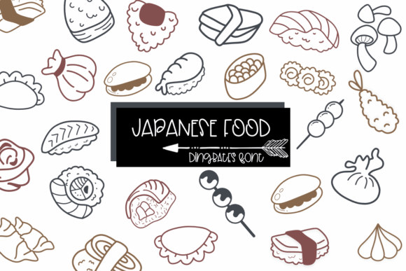 Japanese Food: A Delicious Dingbats Font for Creative Projects