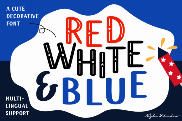 Red White and Blue: A Patriotic Decorative Font Review