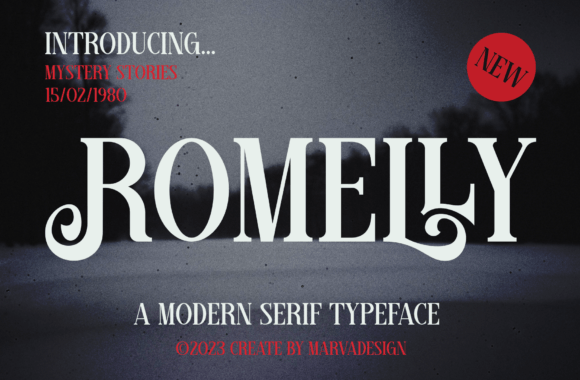 Romelly: A Modern Serif Font for Editorial Design