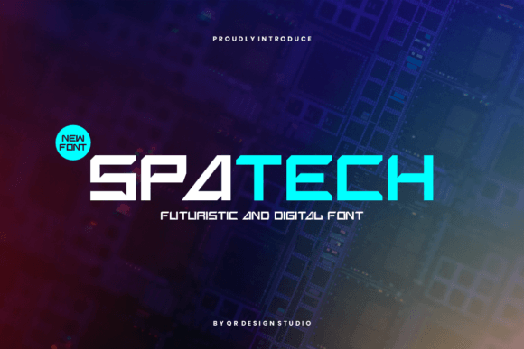 Spatech: A Futuristic Decorative Font for Makers