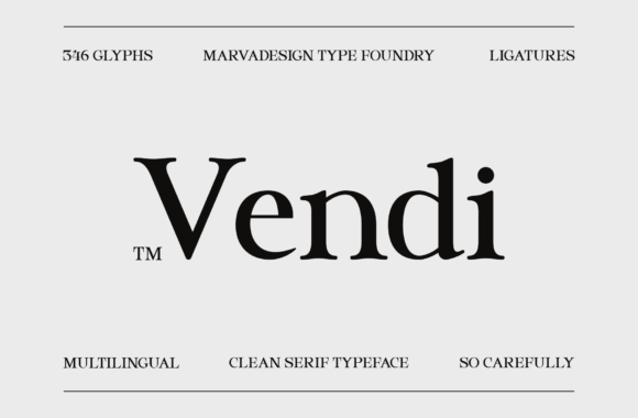 Vendi: A Stylish Serif Typeface for Branding